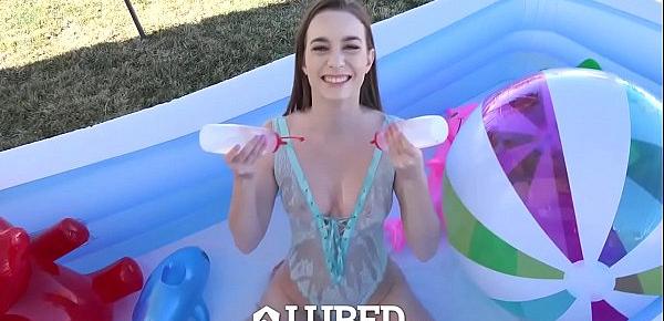  LUBED Slippery summer sex outdoors with brunette Tali Dova